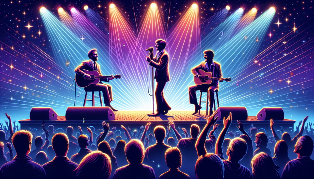 Chanteur en G performant sous les étoiles.