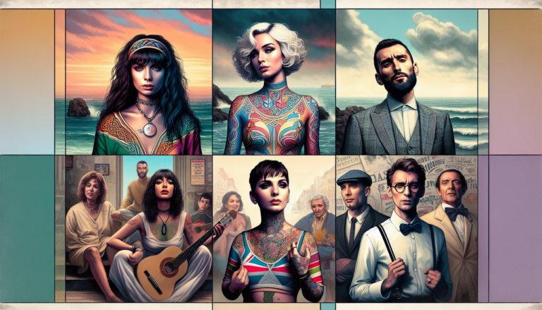 Chanteurs Nolwenn Leroy, Natasha St-Pier, Nekfeu, Nicoletta en collage artistique.