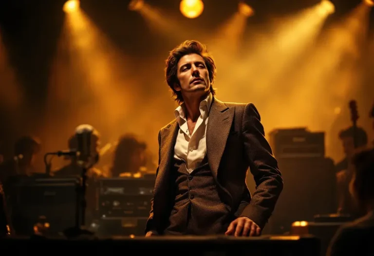 Portrait classique de Jacques Dutronc, illustrant sa réussite et sa fortune dans l'industrie musicale française