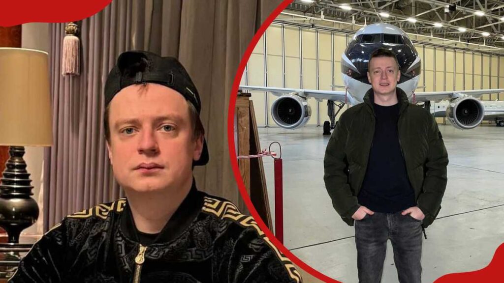 Portrait de Mellstroy posant devant sa maison de luxe, illustrant sa fortune et son succès sur YouTube